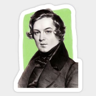 German Composer Robert Schumann illustration Sticker